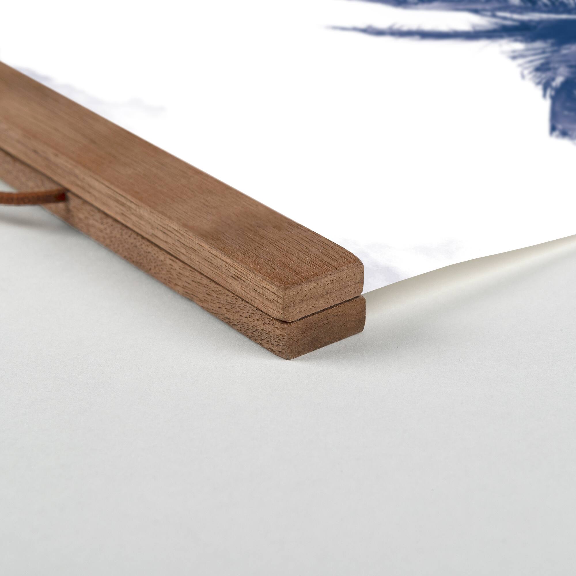 Surfboard Van Teak Hanging Canvas Wall Art